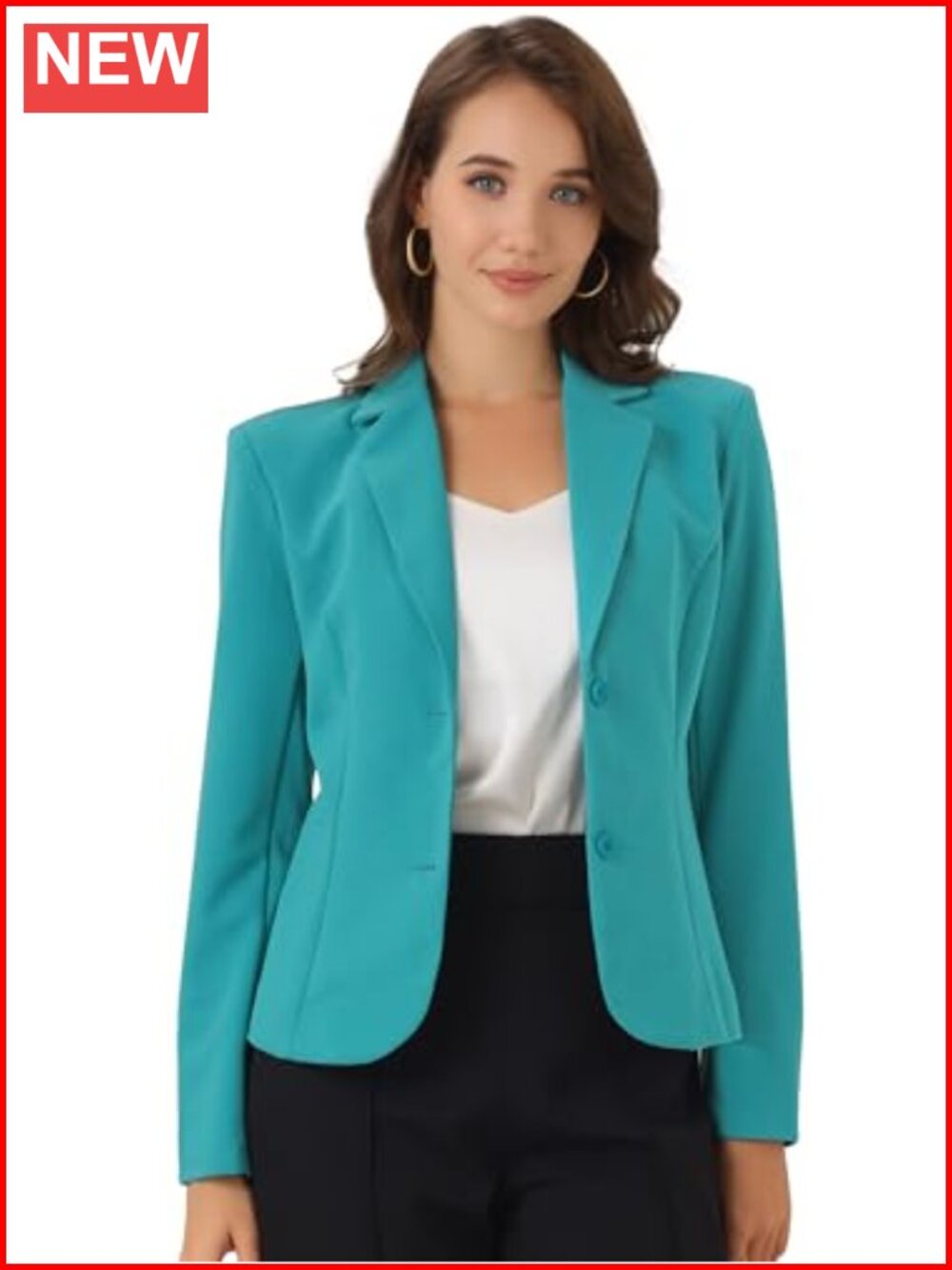 Women's Stretch Lapel Collar Work Blazer Suit Jacket
